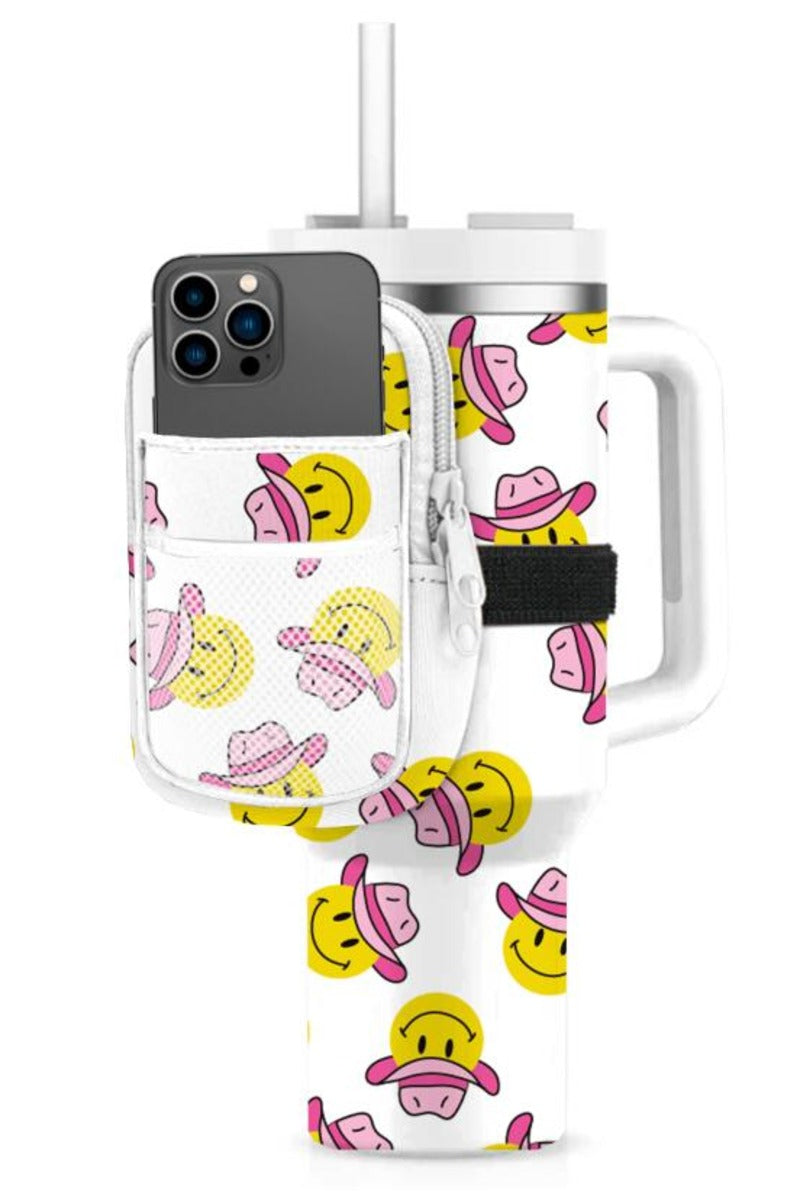 Cowboy Happy Face Wholesale Belt Bag for Tumbler