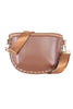 Brown Gold-Studded Crossbody Bags
