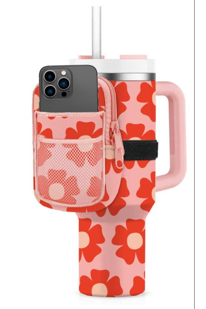 Flower Power Tumbler Pouch for Phone and Cards