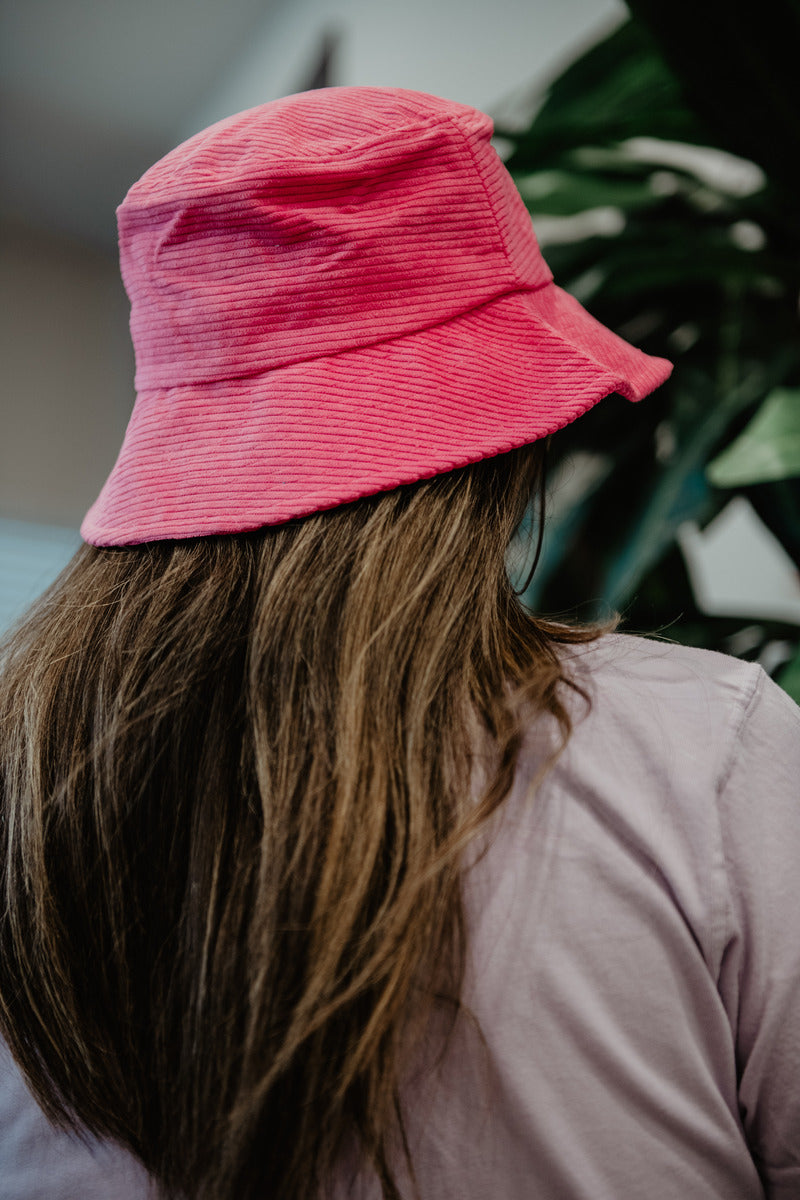 Hot Pink Corduroy Wholesale Bucket Hat