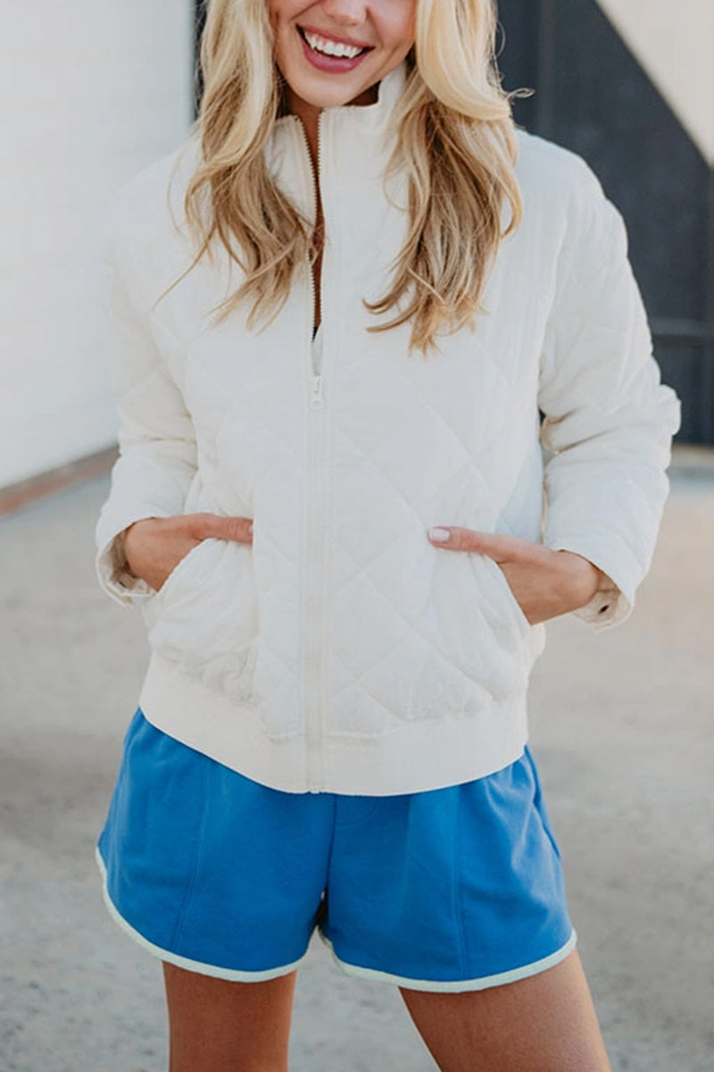 Cloud White Women's Diamond Quilted Jacket