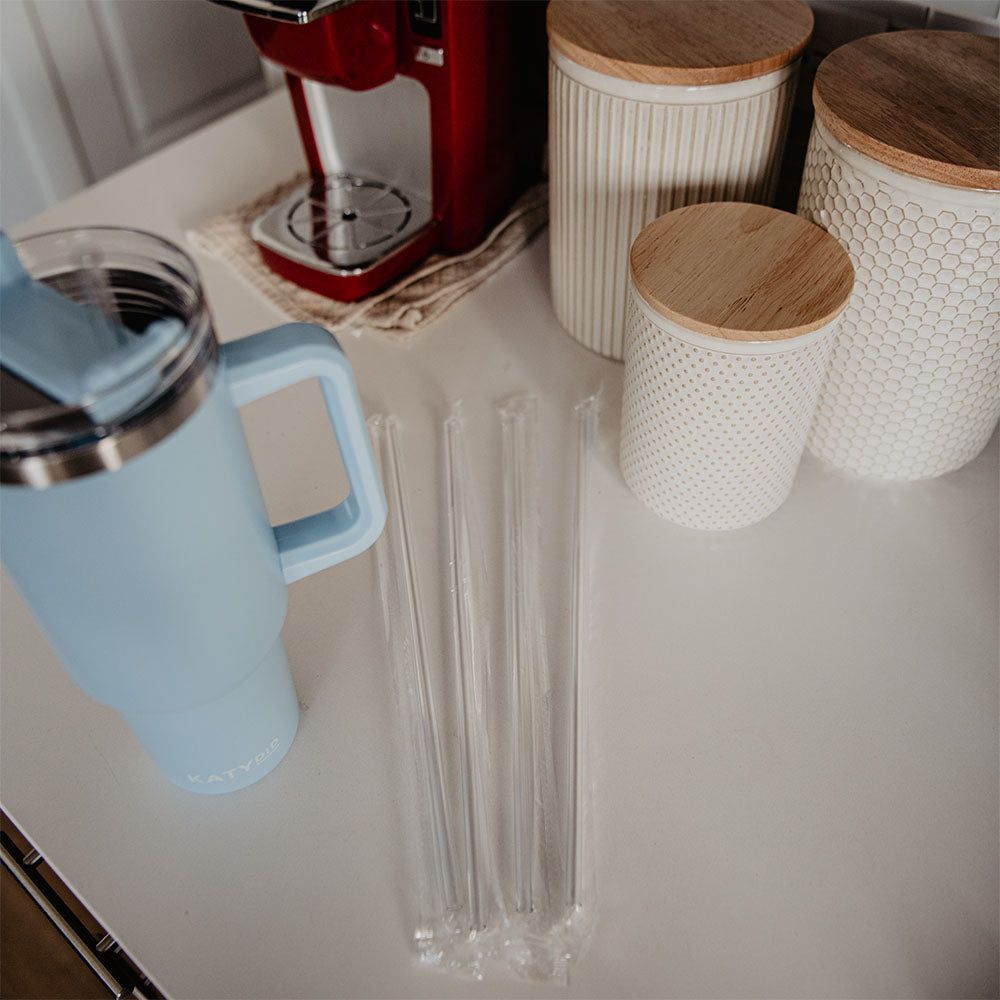 Reduce Silicone Plastic Straws, 4 Pack – Flexible Reduce Replacement Straws  Fit 20-50 oz Tumbler Mugs, Cut to Size – BPA-Free and Dishwasher Safe –