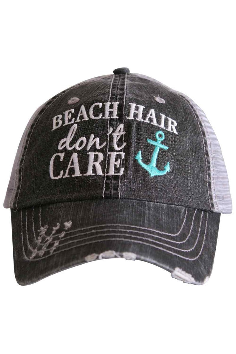Beach Hair Don't Care with Anchor Wholesale Trucker Hat
