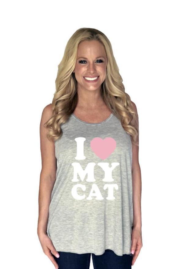 I Love My Cat Women's Wholesale Tank Top