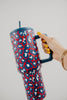 Red, White, Blue LEOPARD Wholesale 38 Oz Tumbler w/ Handle