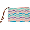 Coral, Mint, and Lilac Squares Wristlet Purse