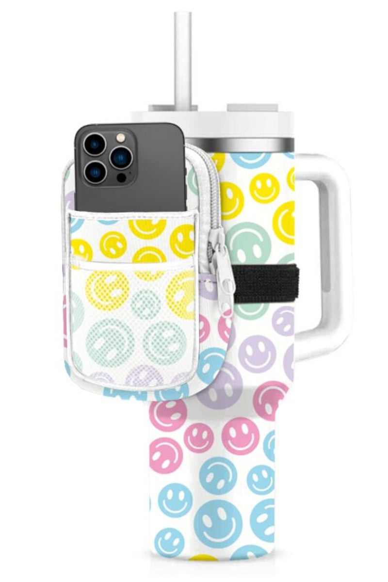 Pastel Happy Face Wholesale Tumbler Belt Bags
