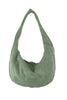 Green Casual Suede Tote Bag