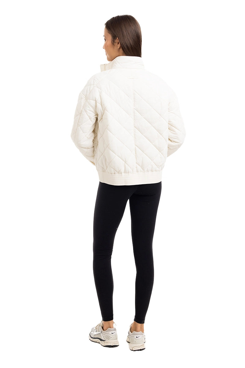 Cloud White Women's Diamond Quilted Jacket