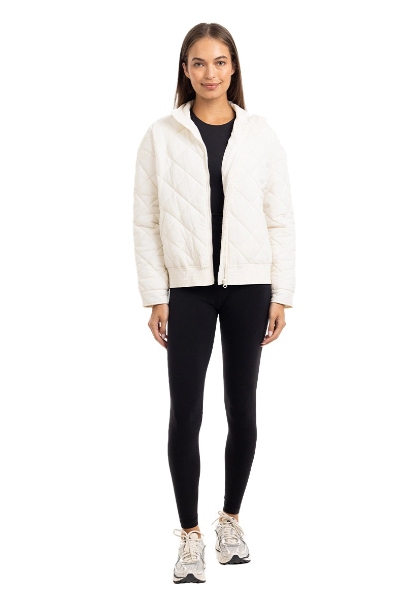 Cloud White Women's Diamond Quilted Jacket