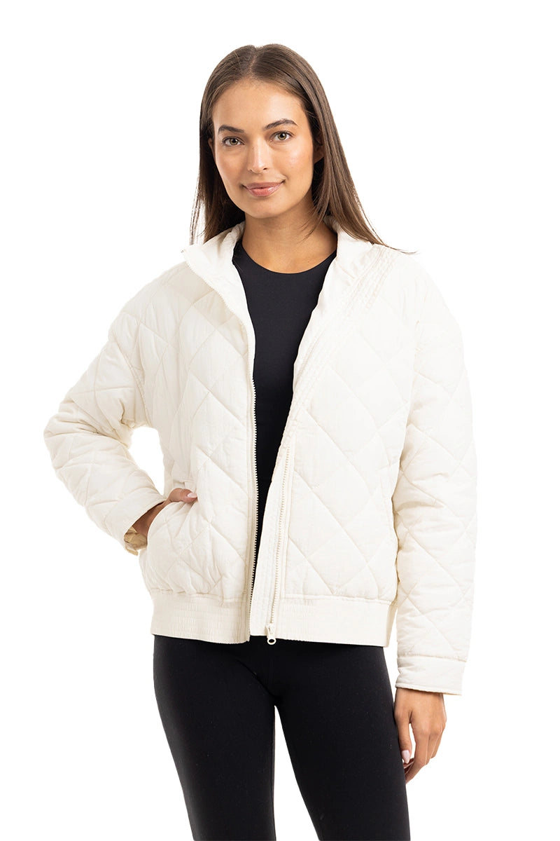Cloud White Women's Diamond Quilted Jacket