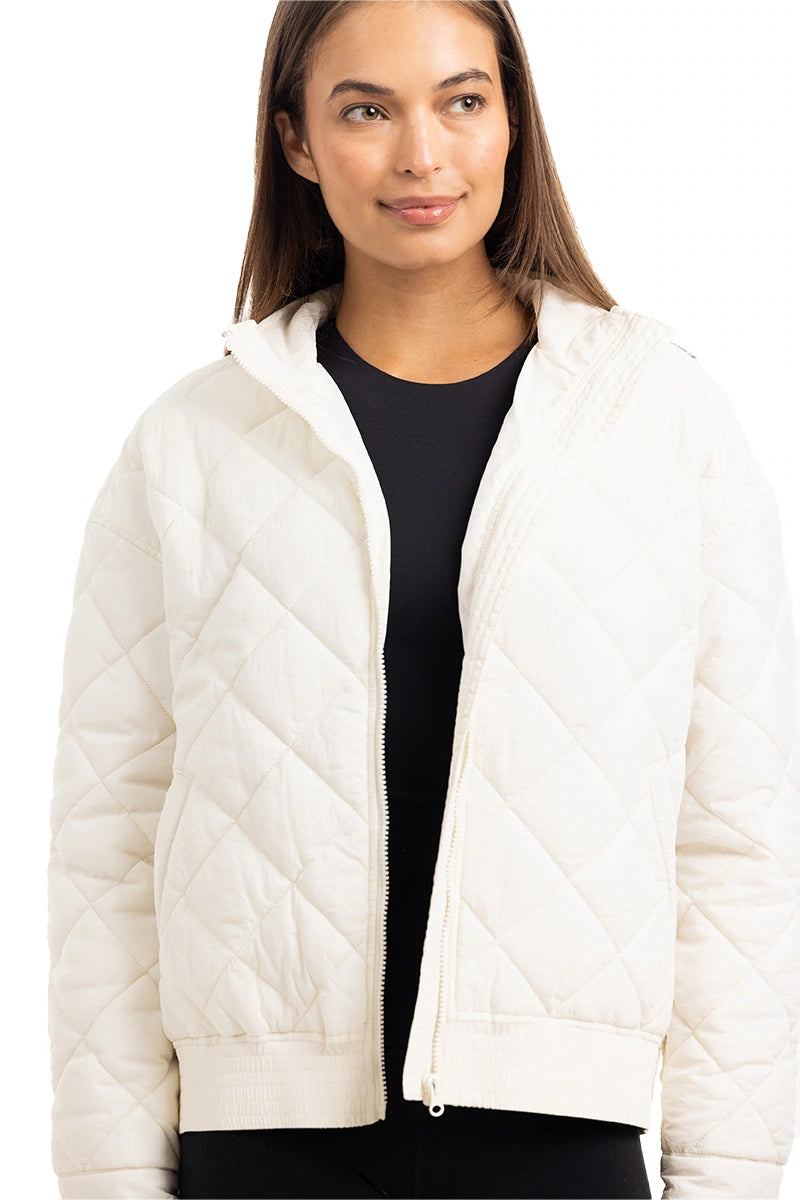 Cloud White Women's Diamond Quilted Jacket