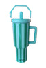 Aqua and Green Striped Wholesale 38 Oz Cabana Jug Tumbler