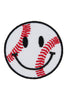 Baseball Happy Face Wholesale Iron On Hat Patch (SET OF 3)
