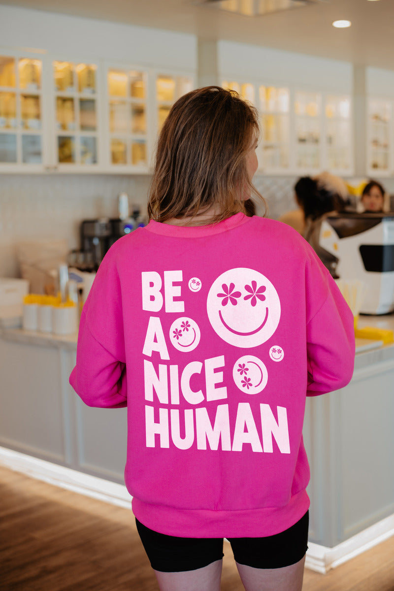 Be A Nice Human Women's Wholesale Graphic Sweatshirt