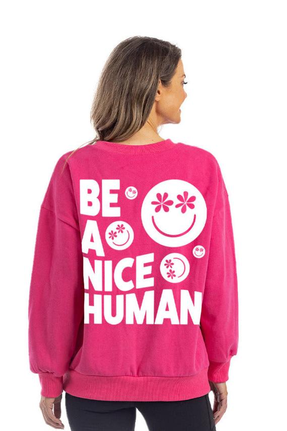 Be A Nice Human Women's Wholesale Graphic Sweatshirt