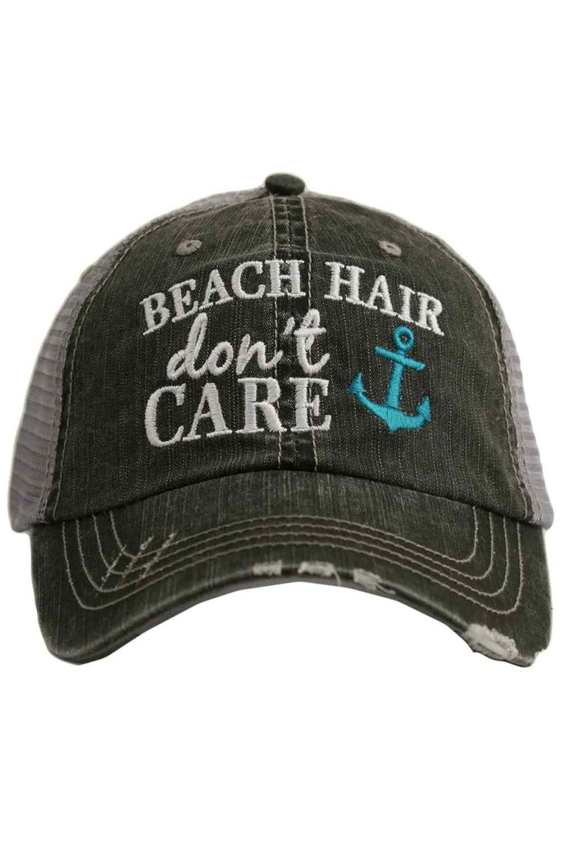 Beach Hair Don't Care with Anchor Wholesale Trucker Hat