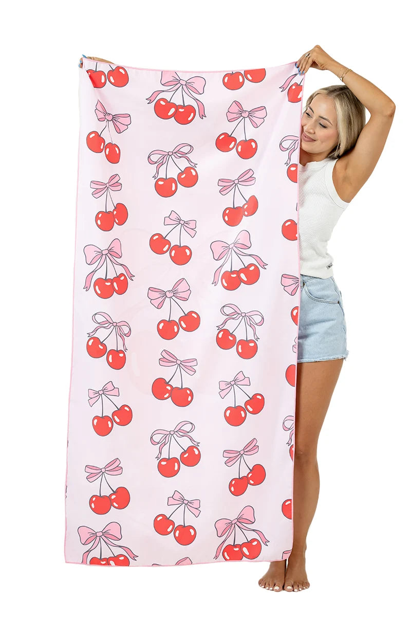 Cherry and Bow Wholesale Reversible Quick Dry Towel