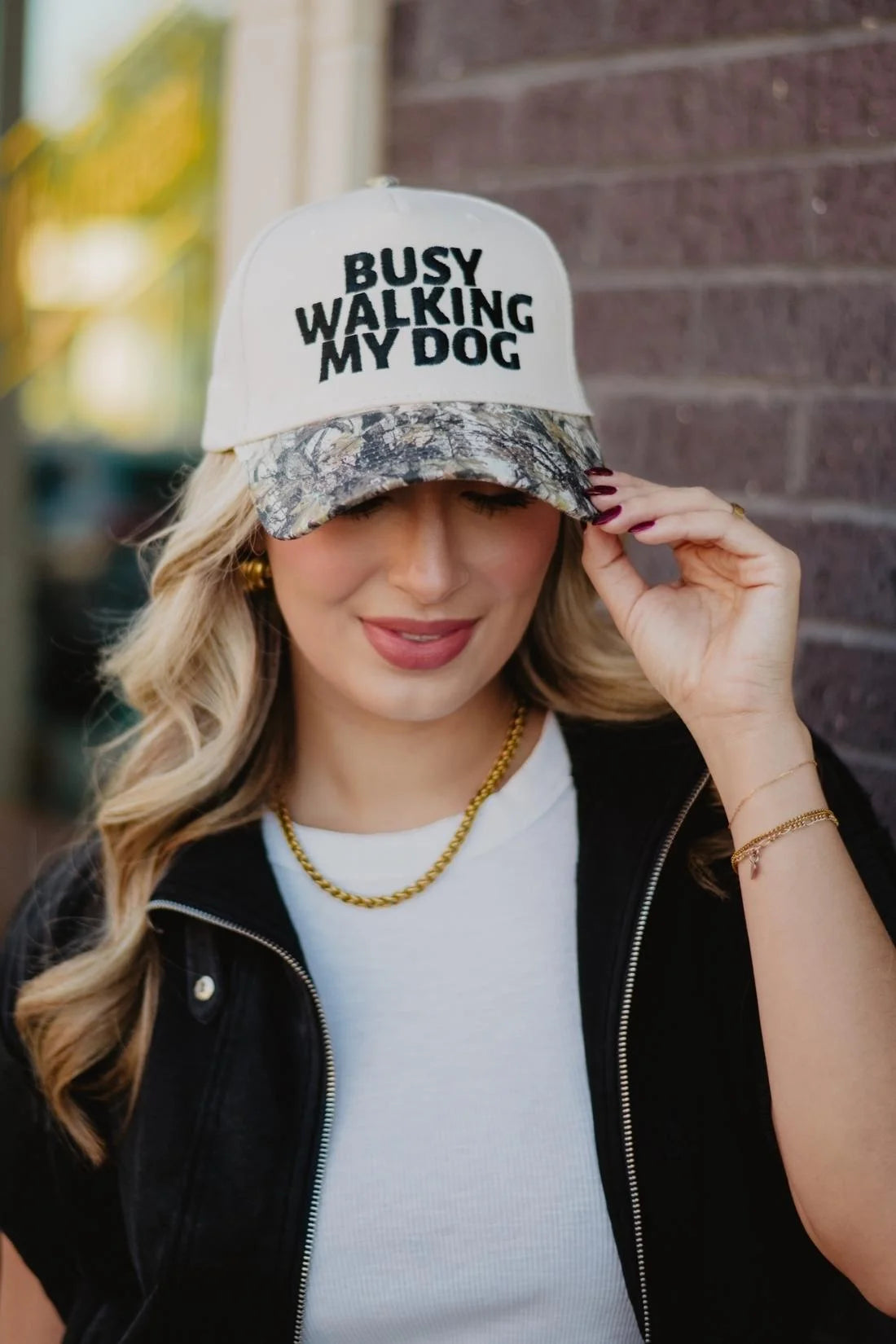 Busy Walking My Dog Wholesale Vintage Trucker Hats for Women