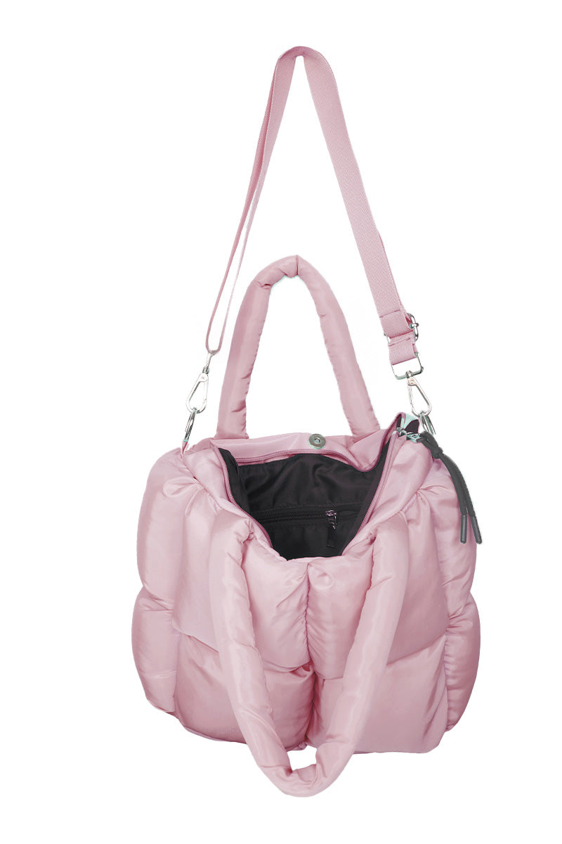 Mauve Wholesale Mini Quilted Puffer Tote