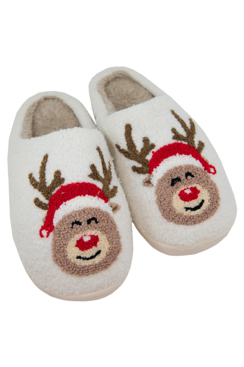 Reindeer Red Nose Wholesale House Slippers