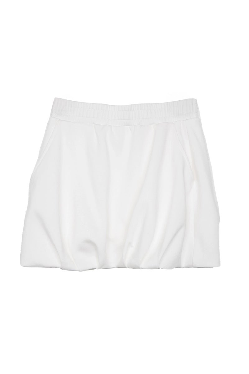 White Scuba Bubble Skirt