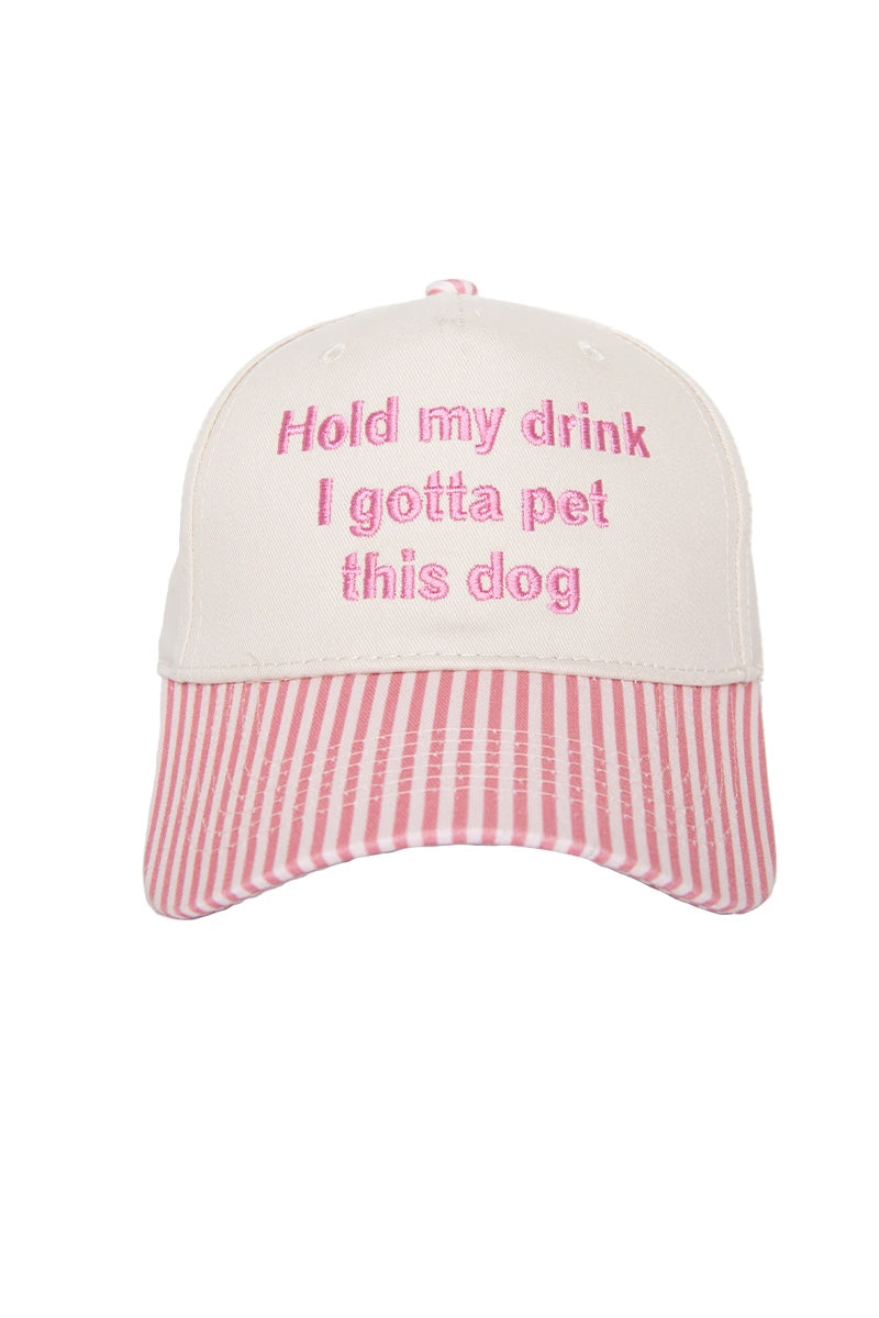 Hold My Drink I Gotta Pet This Dog Wholesale Vintage Hat