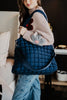 Navy Rectangular Wholesale Puffer Tote Bag
