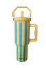 Cabana 38 Oz Jug Tumbler (Yellow and Aqua Striped)