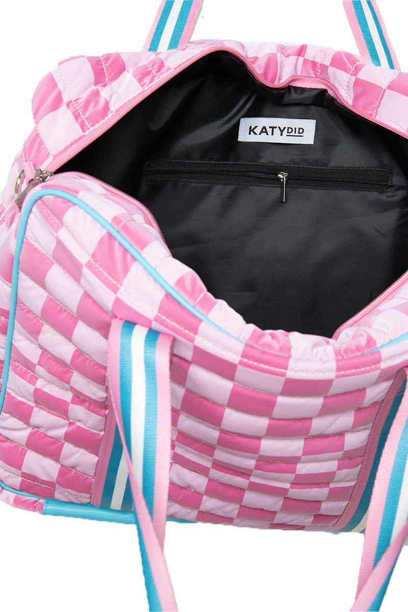 Pink Checkerprint Wholesale Duffle Pickleball Bag