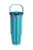 Aqua and Green Striped Wholesale 30 Oz Cabana Tumbler
