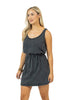 Black Wholesale Garment Washed Summer Dress