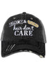 Black and Gold Hair Don't Care Hat