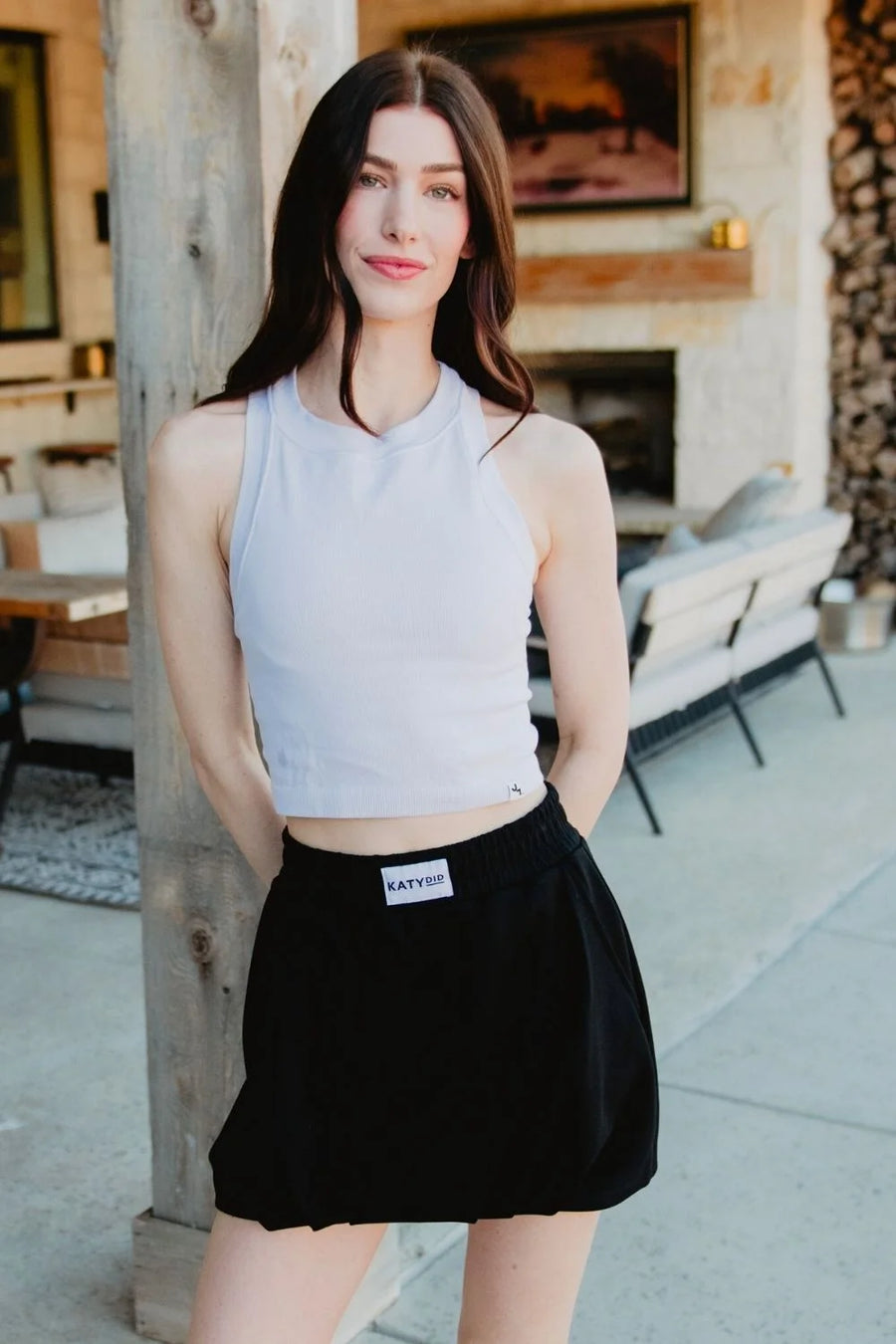 Black Wholesale Mini Bubble Skirt