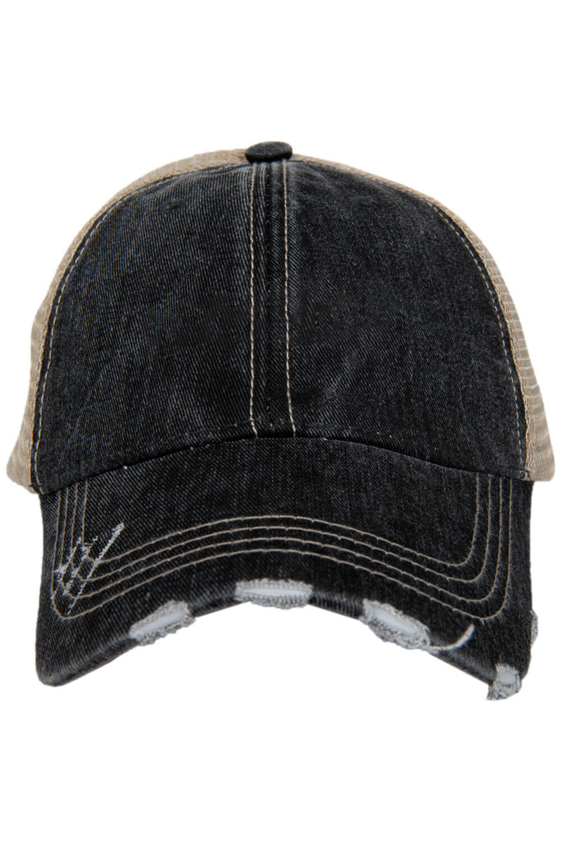 Black BLANK Wholesale Trucker Hat