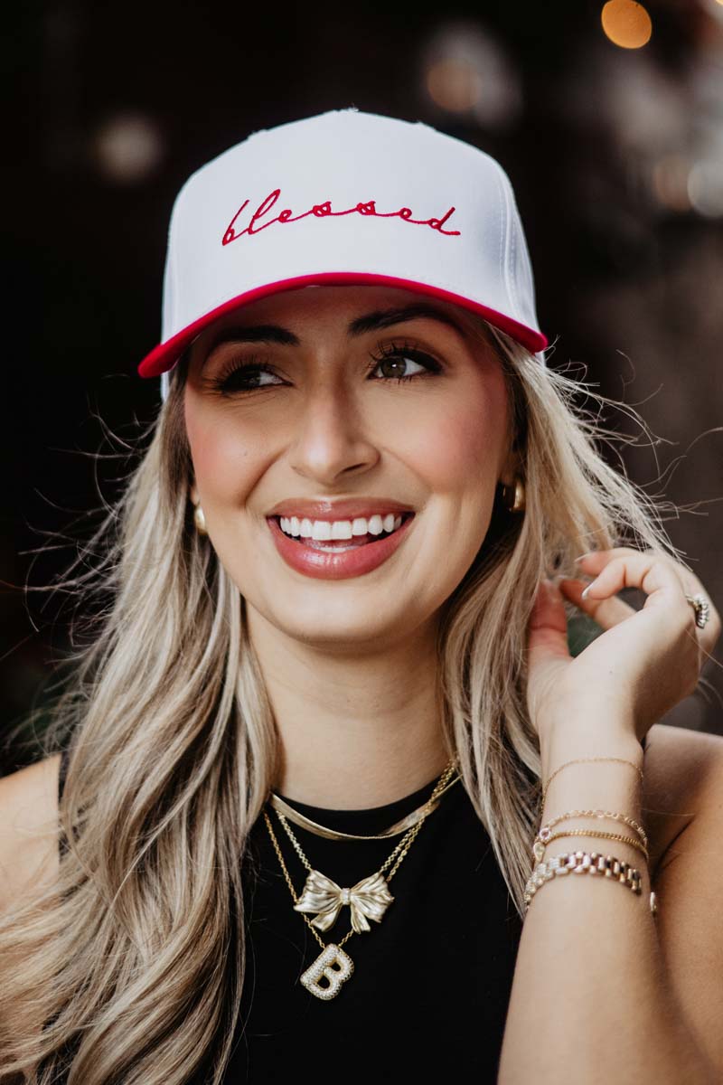 Blessed (Cursive) Wholesale Two-Toned Vintage Hat