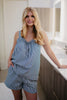 Blue Wholesale Pinstripe Cami Set