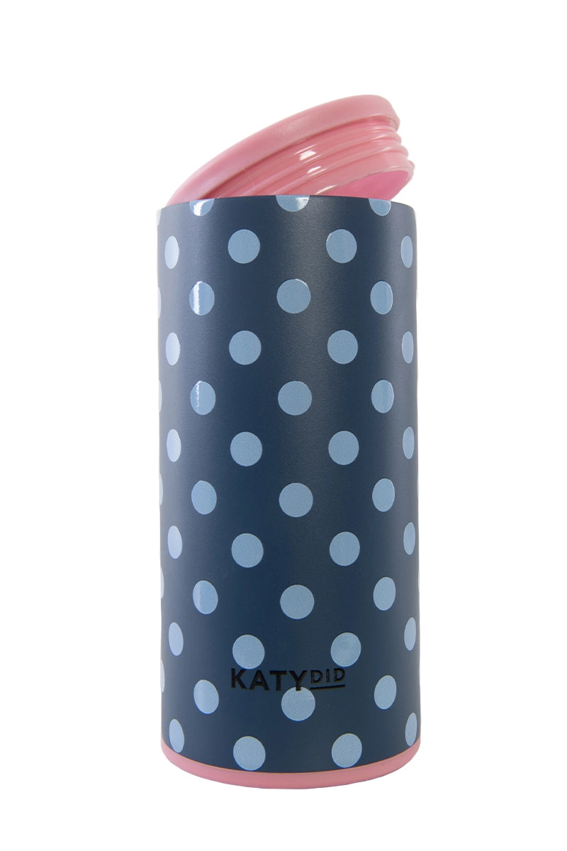 Blue Polka Dot Wholesale Slim Can Koozie