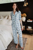 Light Blue Toile Bows Wholesale Matching PJ Pants Set
