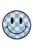Blue Checker Happy Face Wholesale Iron On Hat Patch (SET OF 3)