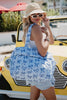 Light Blue Toile Coquette Bows Wholesale Classic Weekender