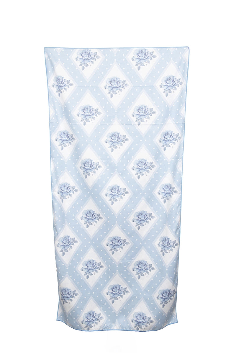 Blue Rose Toile Microfiber Towels for Boutiques