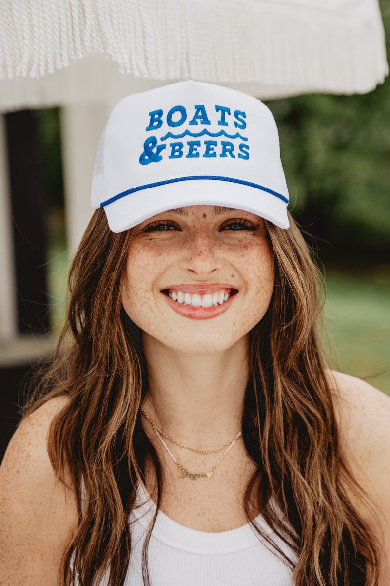 Boats & Beers Trucker Cap with Rope