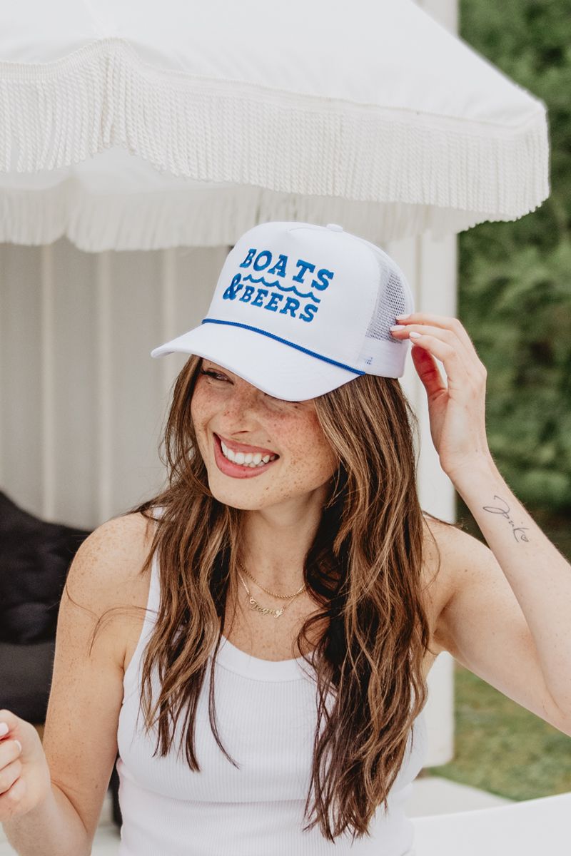 Boats & Beers Trucker Cap with Rope