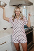 Black & Pink Mini Coquette Bows Wholesale Comfy Loungewear Set