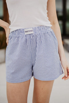 ☆Wai Kei☆ Striped Boxer Shorts Navy YKBD02PT01-2 Navy Blue Striped Boxers