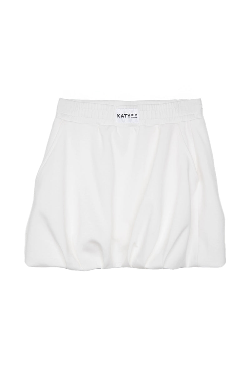 White Scuba Bubble Skirt
