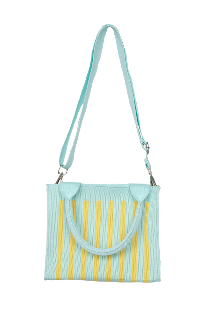 Mint Striped Wholesale Structured Mini Tote Purse