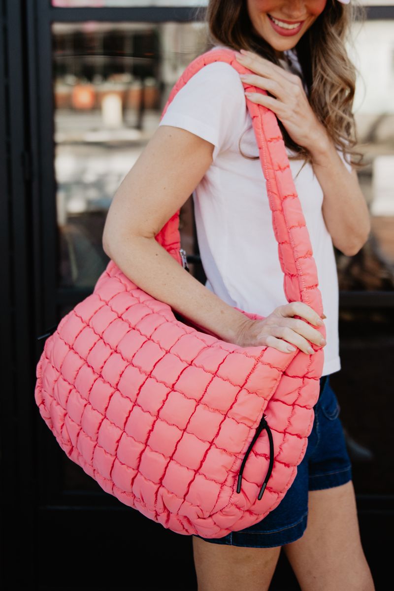 Coral Wholesale Quilted Women's Tote Bag
