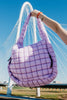 Light Purple Wholesale Oversized Quilted Hobo Tote Bag